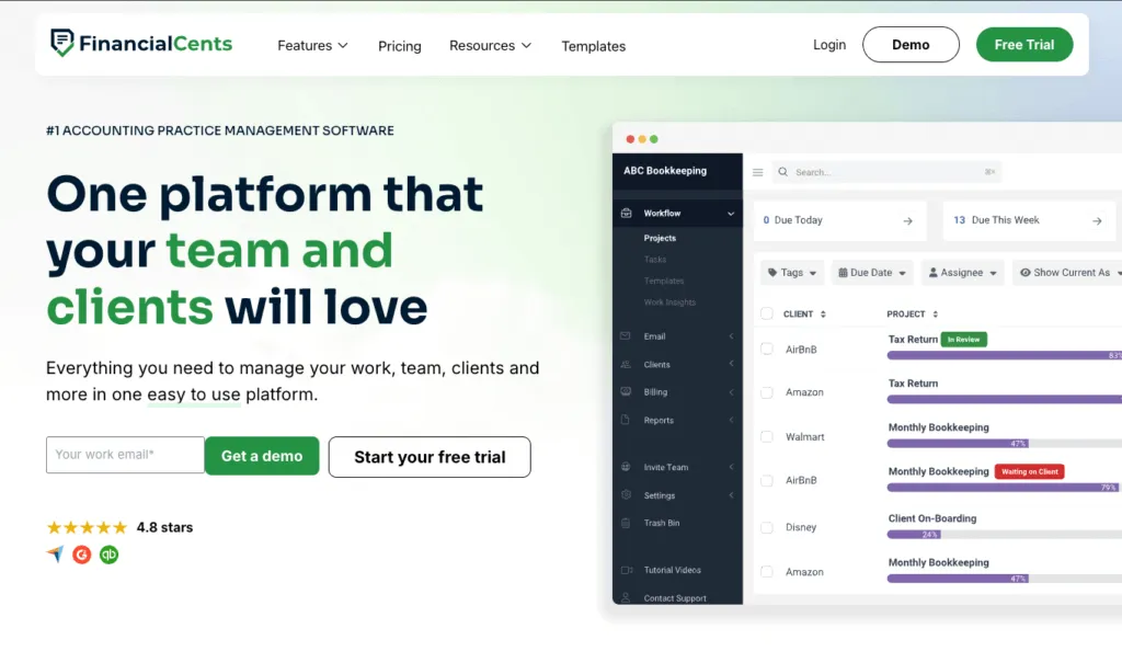 Financial Cents homepage