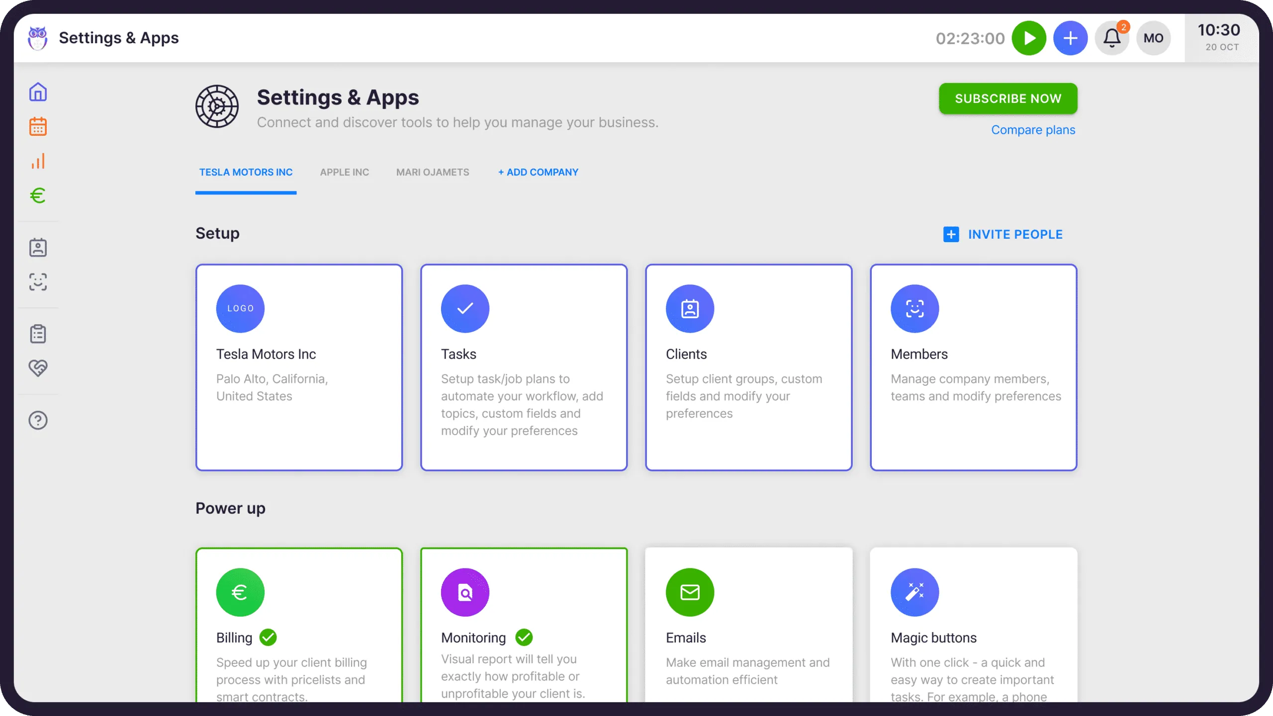 Uku Settings and Apps — all integrations in one place