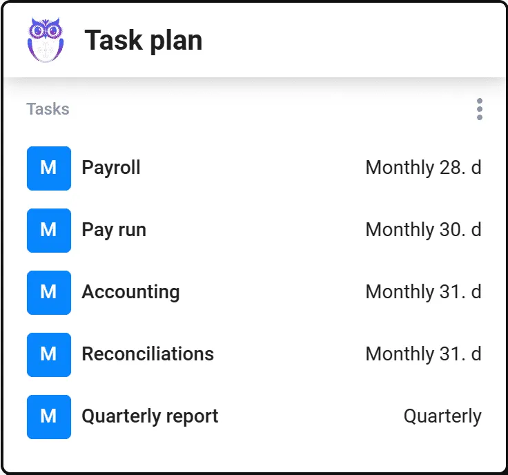 Uku task plan — client work plan with task statuses and deadlines